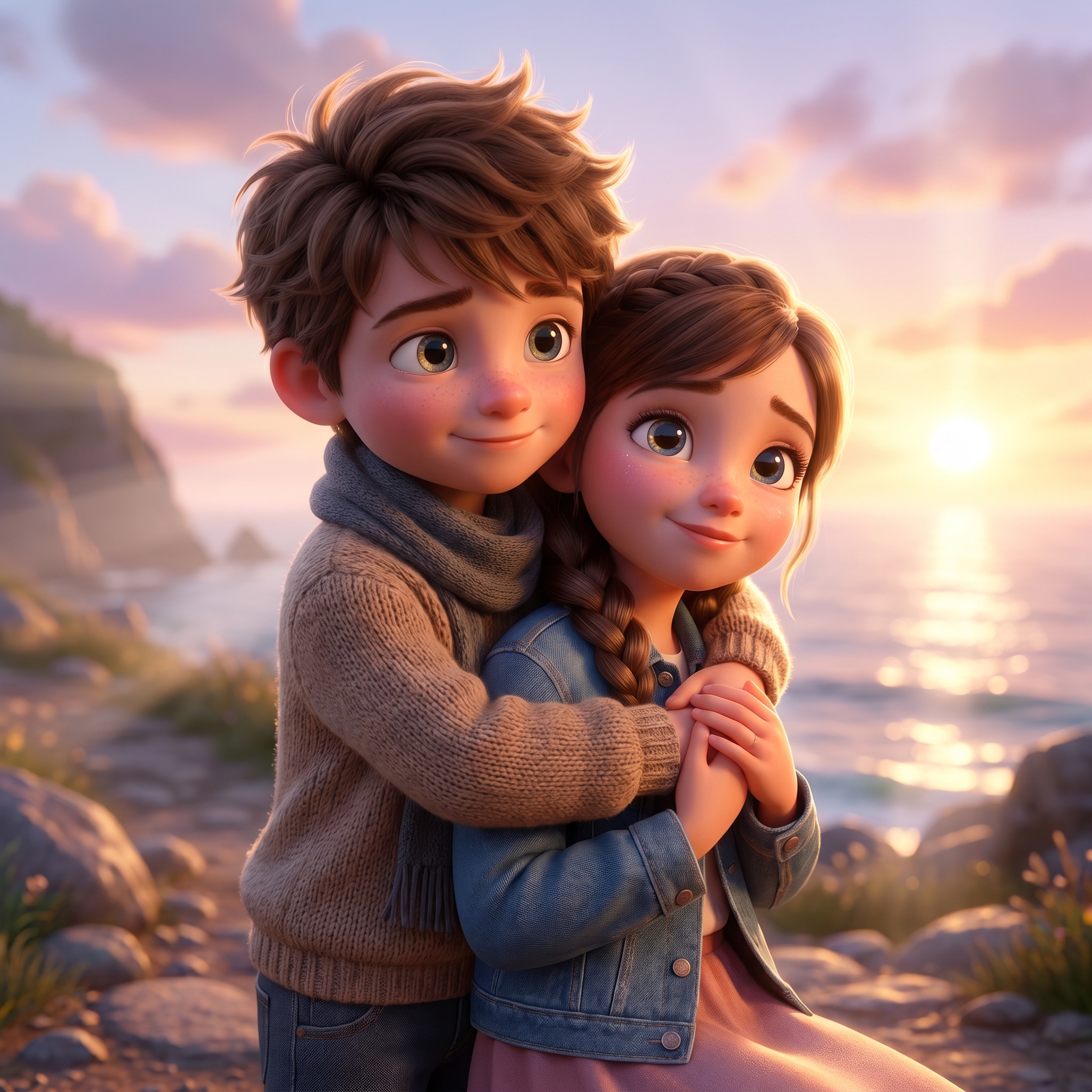 Romantic Couple On Seashore